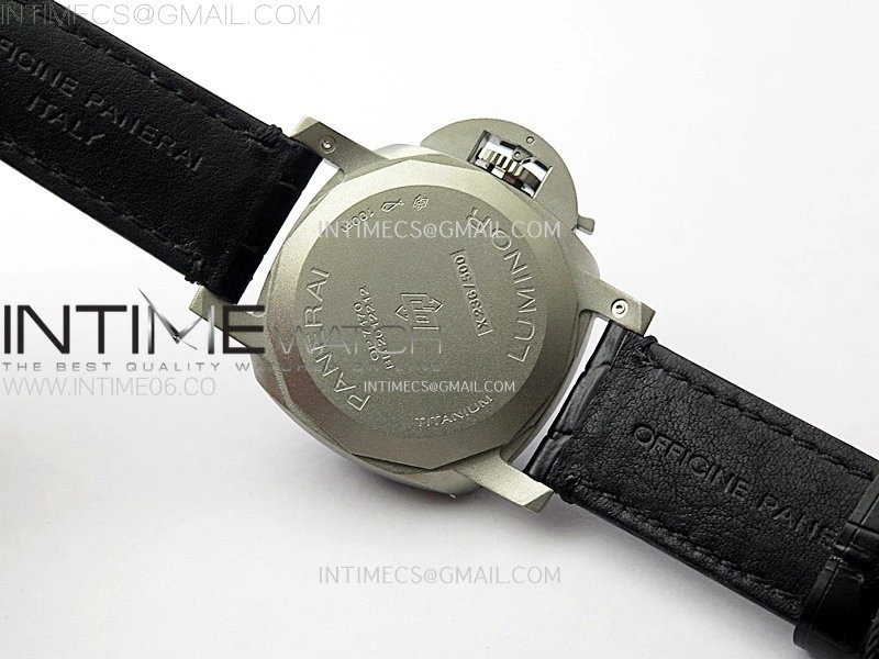PAM1279 X Luminor GMT 42mm Titanium VSF 1:1 Best Edition Blue Dial on Black Leather Strap P.9011 Super Clone